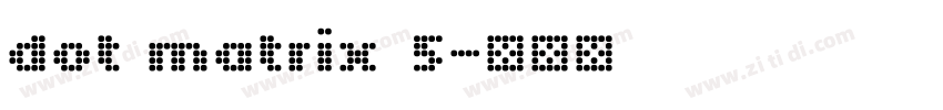 dot matrix 5字体转换